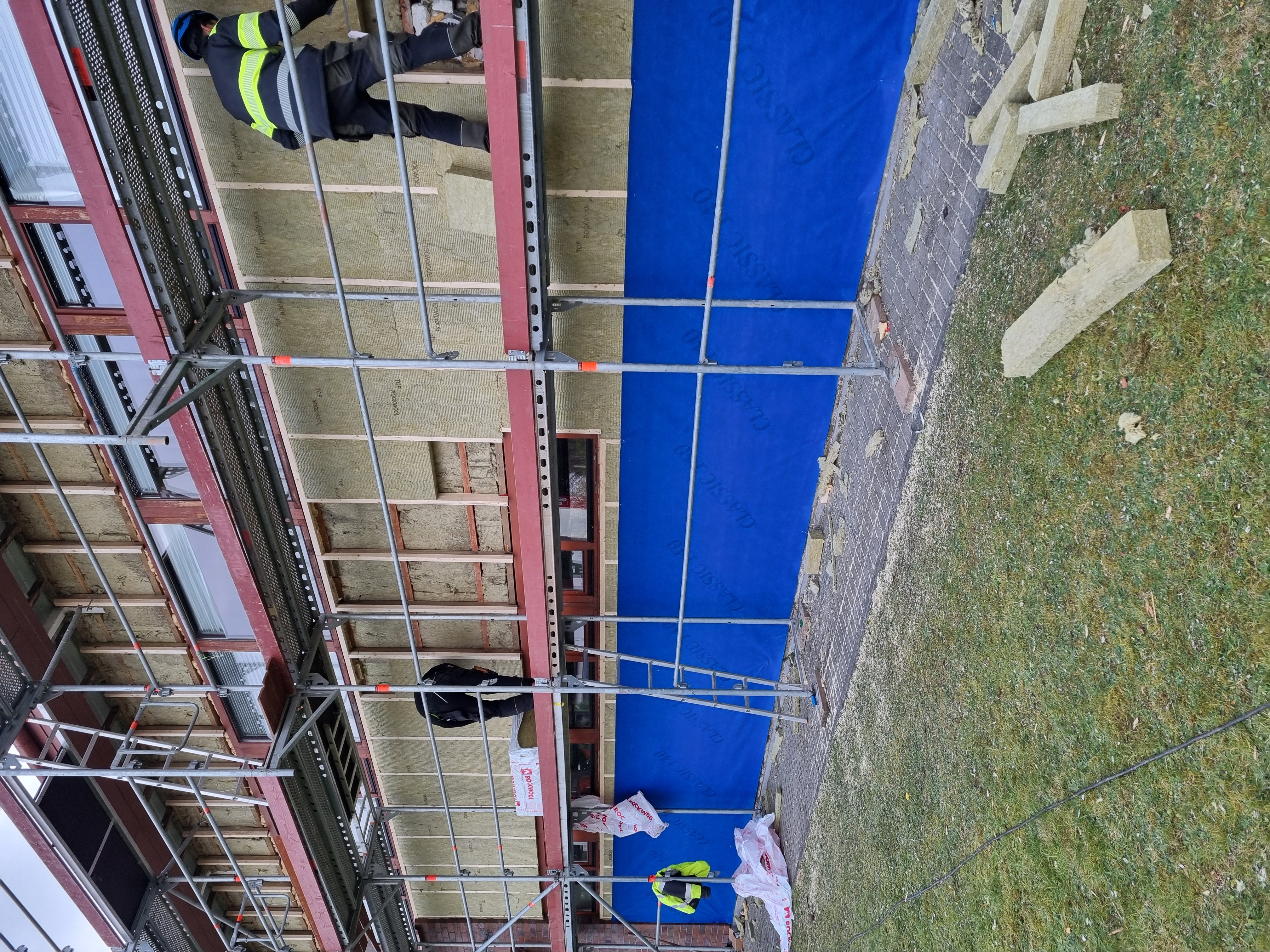 Fasado remonto darbų eiga Telšiuose
