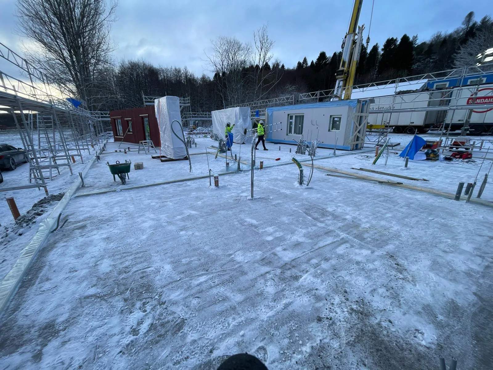 Care home construction site before work